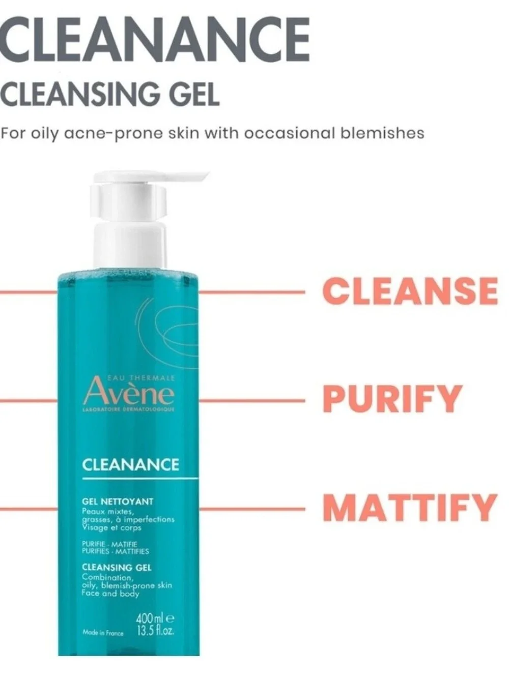 Avène Cleanance Cleansing Gel, 13.5 OZ